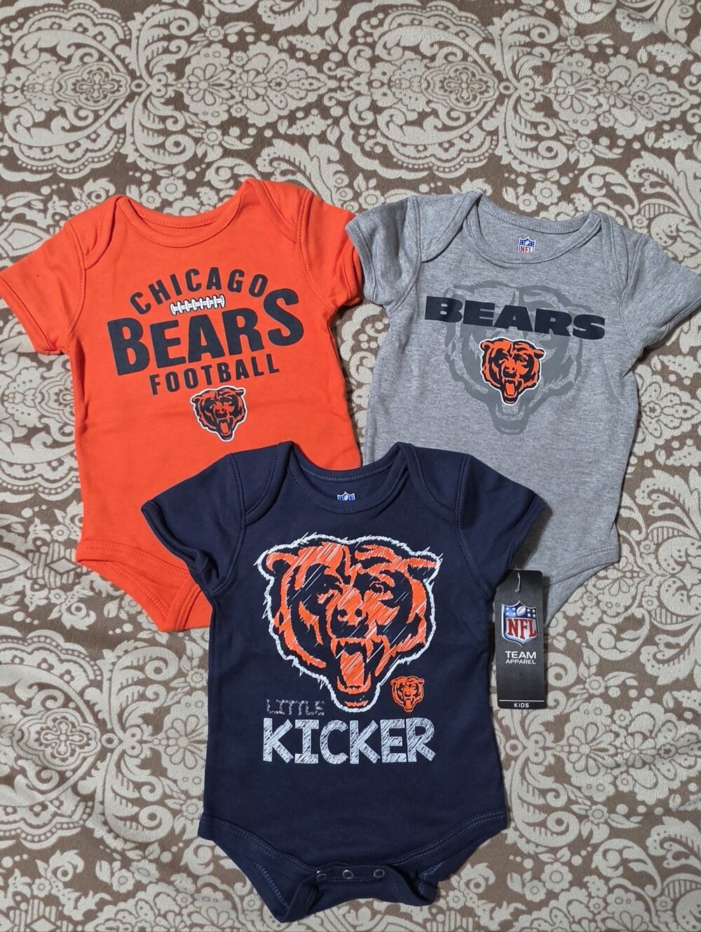 Chicago Bears 3-piece Onesie Set